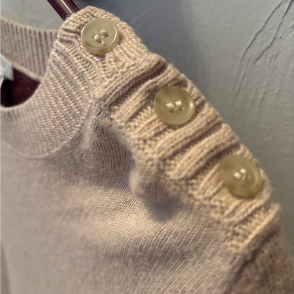 J. Crew Women's Tan and Burgundy Crew Neck Sweater - Picture 4 of 5